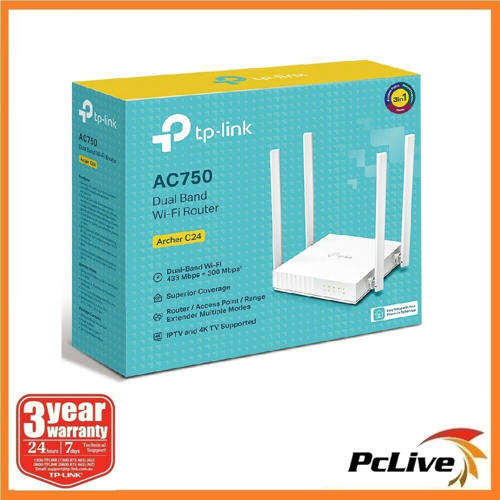 Tp Link Archer C24 Ac750 Dual Band Wireless Router Access Point Range Extender Pclive Computer