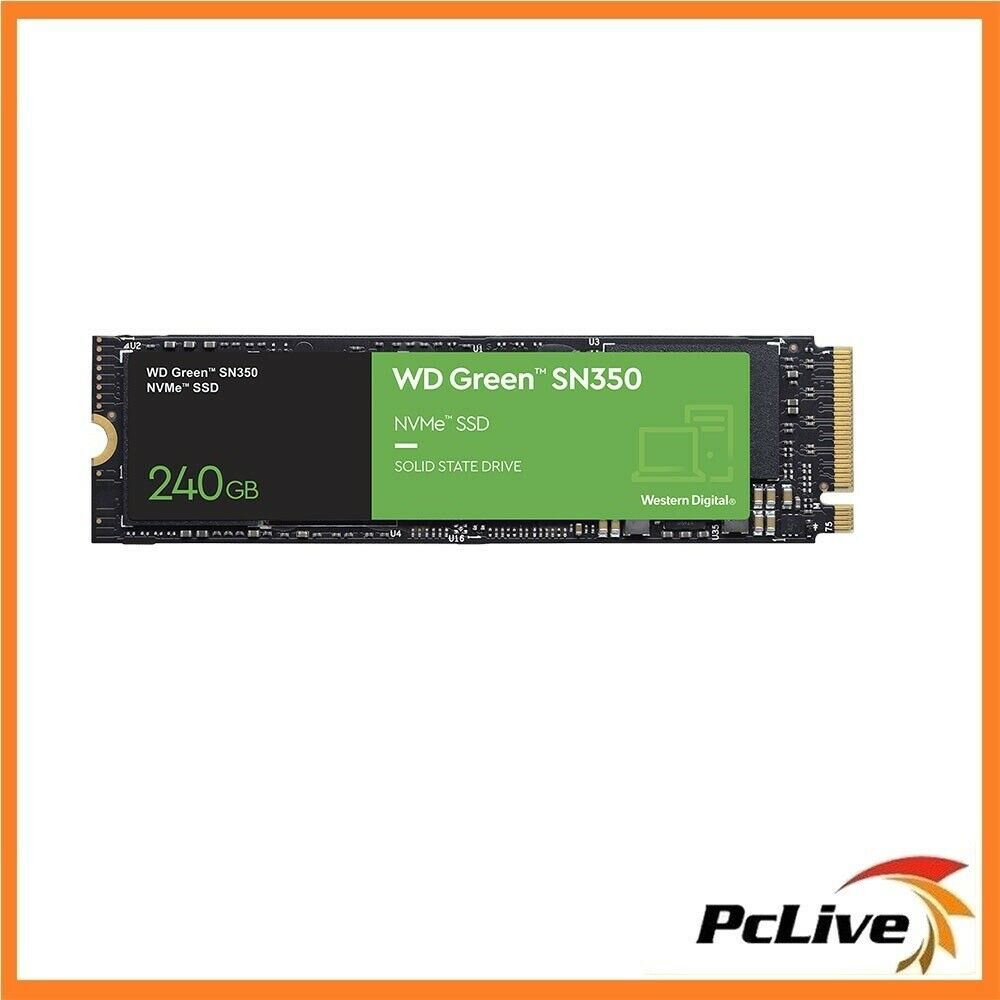 Western Digital 240GB WD Green SN350 NVMe Internal SSD Solid State Drive -  Gen3 PCIe, M.2 2280, Up to 2,400 MB/s - WDS240G2G0C