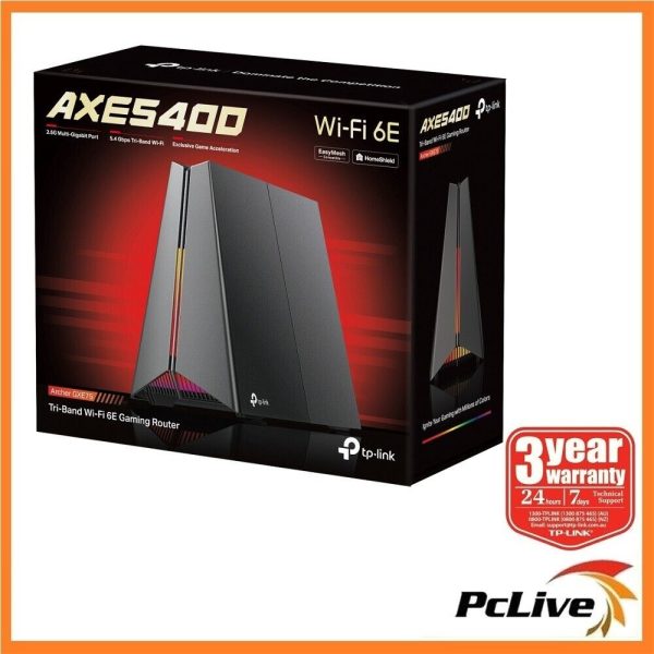 TP-Link Archer GXE75 AXE5400 Tri-Band Wi-Fi 6E Gaming Router 2.5G Port VPN USB 3